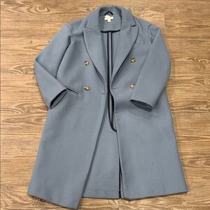 VUGC  Topshop  Double-Breasted Blue coat size 6 ~$180
